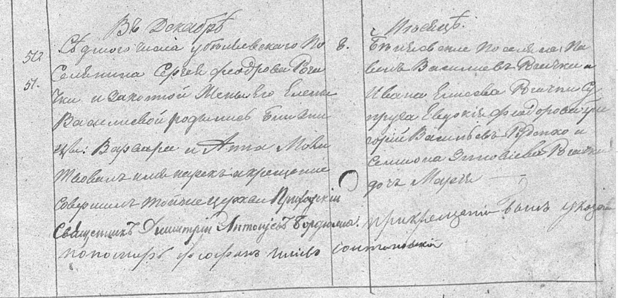 Запис про народження близнюків Захарія та Михайла за 5 вересня 1876 року у метричній книзі Георгіївської церкви с. Яськи