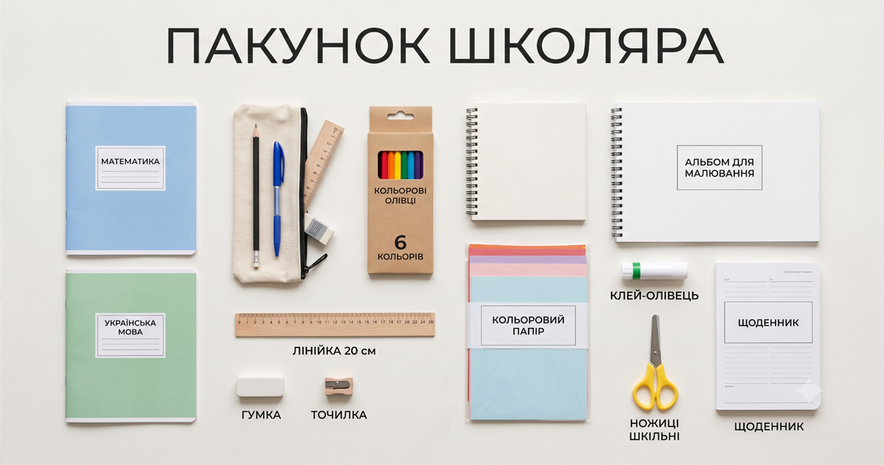 Фото ілюстроване: "Пакунок школяра"