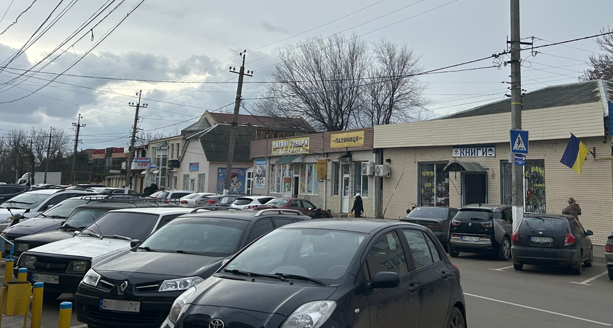 У центрі Біляївки у час пік 