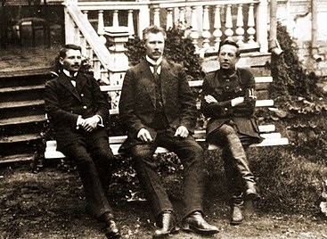 Склад Директорії в другій половині 1919 р. Зліва направо: Андрій Макаренко, Федір Швець, Симон Петлюра
