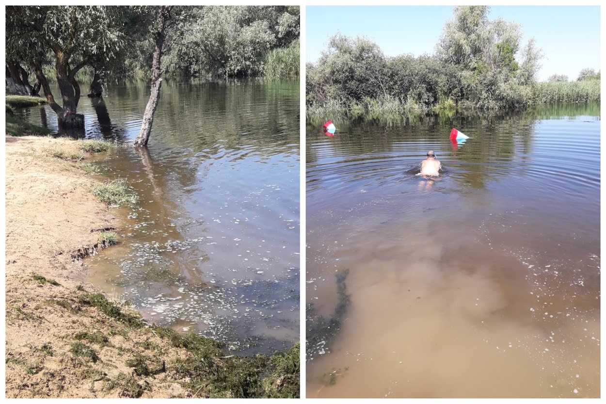Дитячий пляж, вода "з'їдає" його все більше
