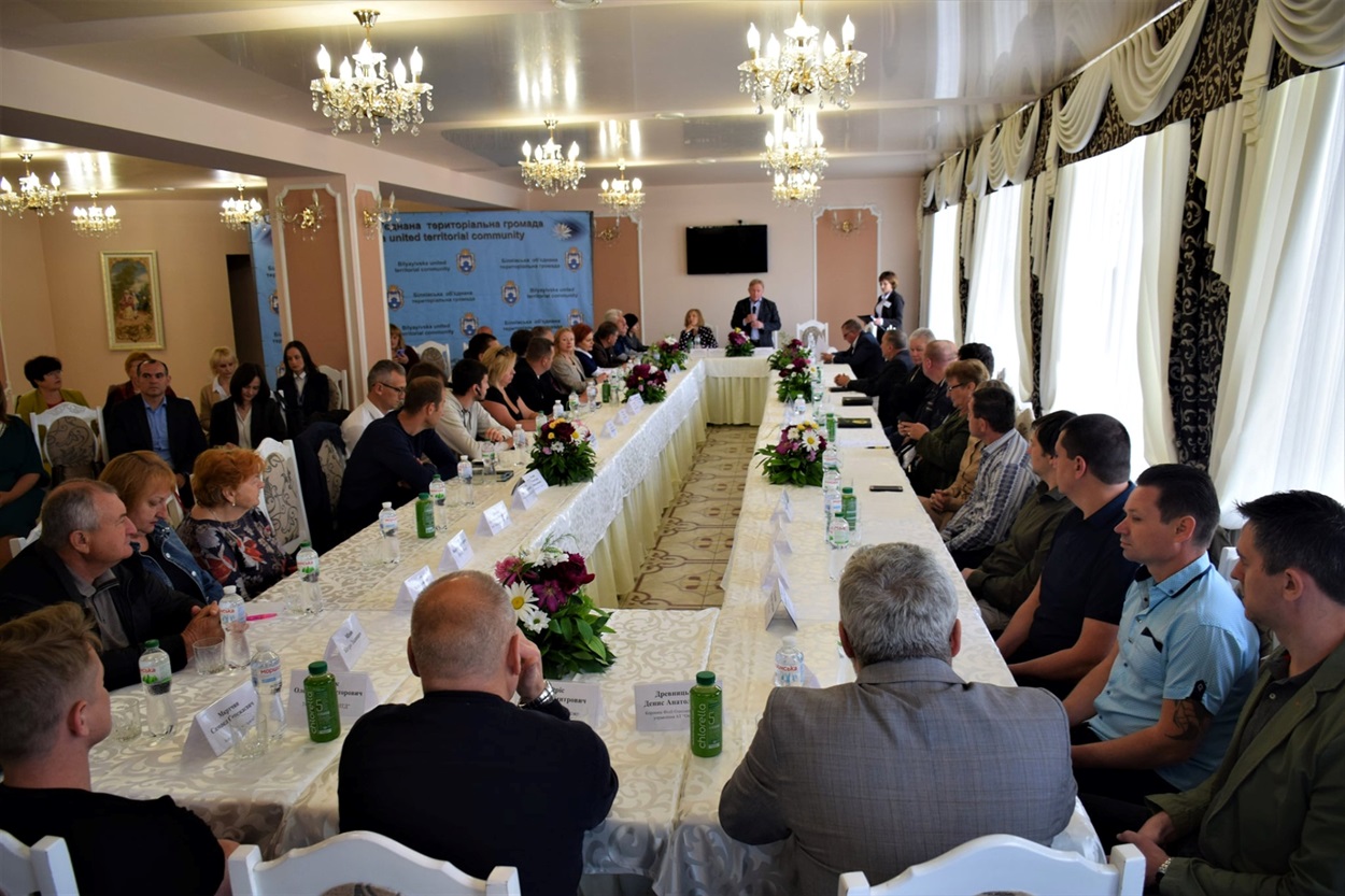 Під час зустрічі з підприємцями та фермерами Біляївської ОТГ. На порядку денному - бюджет громади