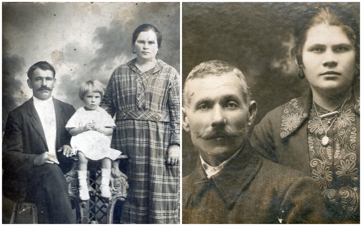 Портрети біляївських родин 20-ті-30-ті роки XX століття: Стефан та Пелагея Мінчеві (праворуч)