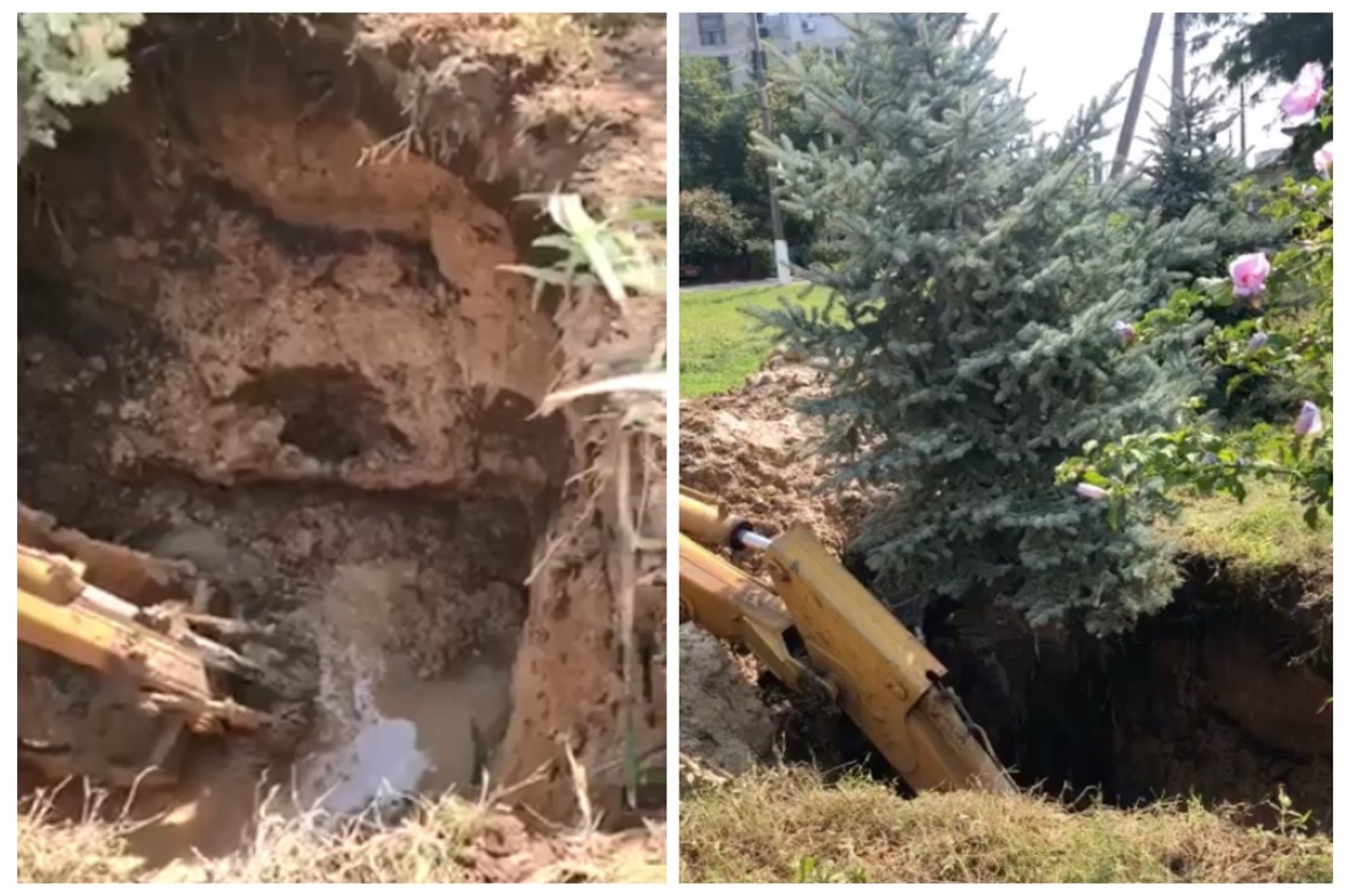 Ось такі пориви траплялися на водогоні у селищі