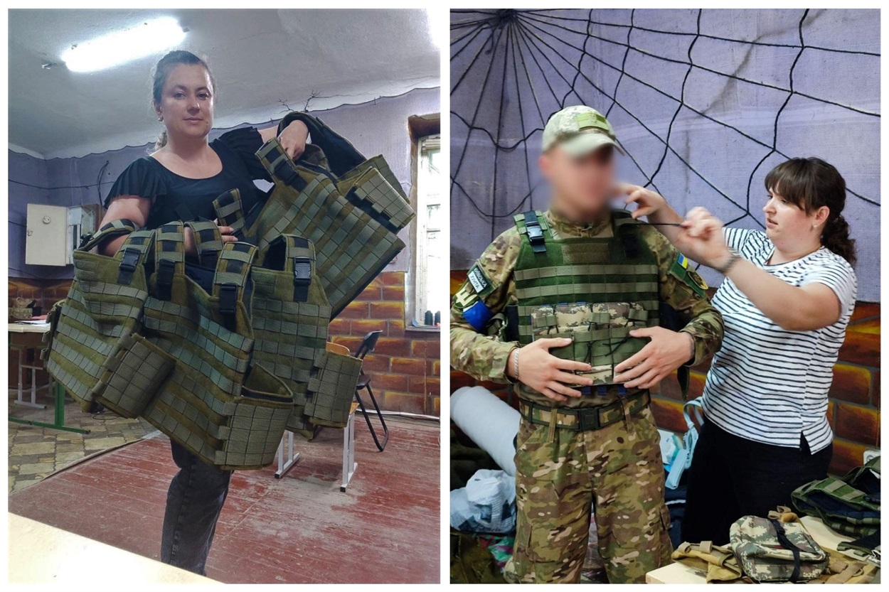 Виробництво плитоносок для захисників, міні-цех у Біляївці