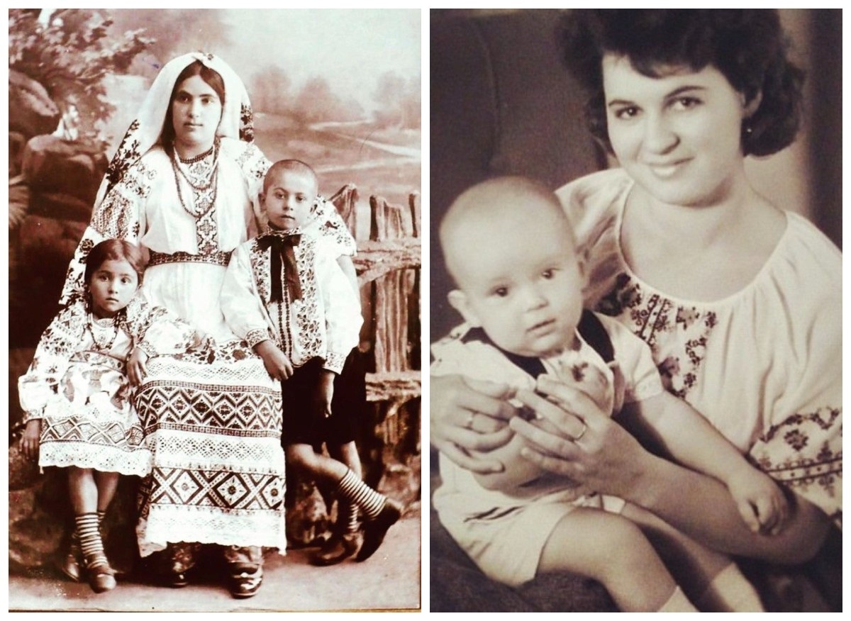 На фото ліворуч прапрабабця та прабабця Марії - Донецьк 1913 рік. Праворуч - свекруха, Хмельниччина, 80-ті роки