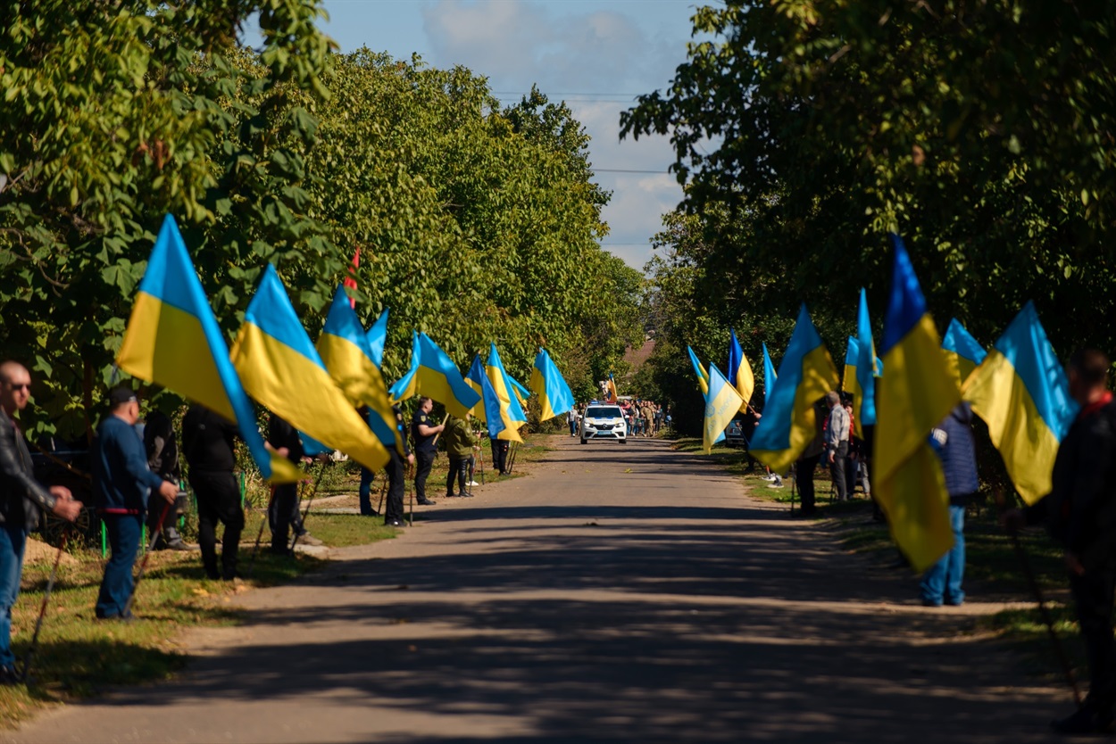 Прощання із загиблим захисником України, Біляївка 2022 р