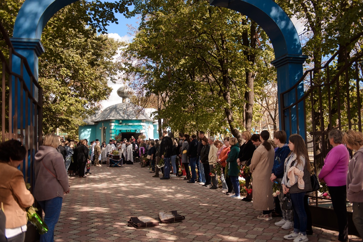 Прощання із загиблим захисником України, Біляївка 2022 р