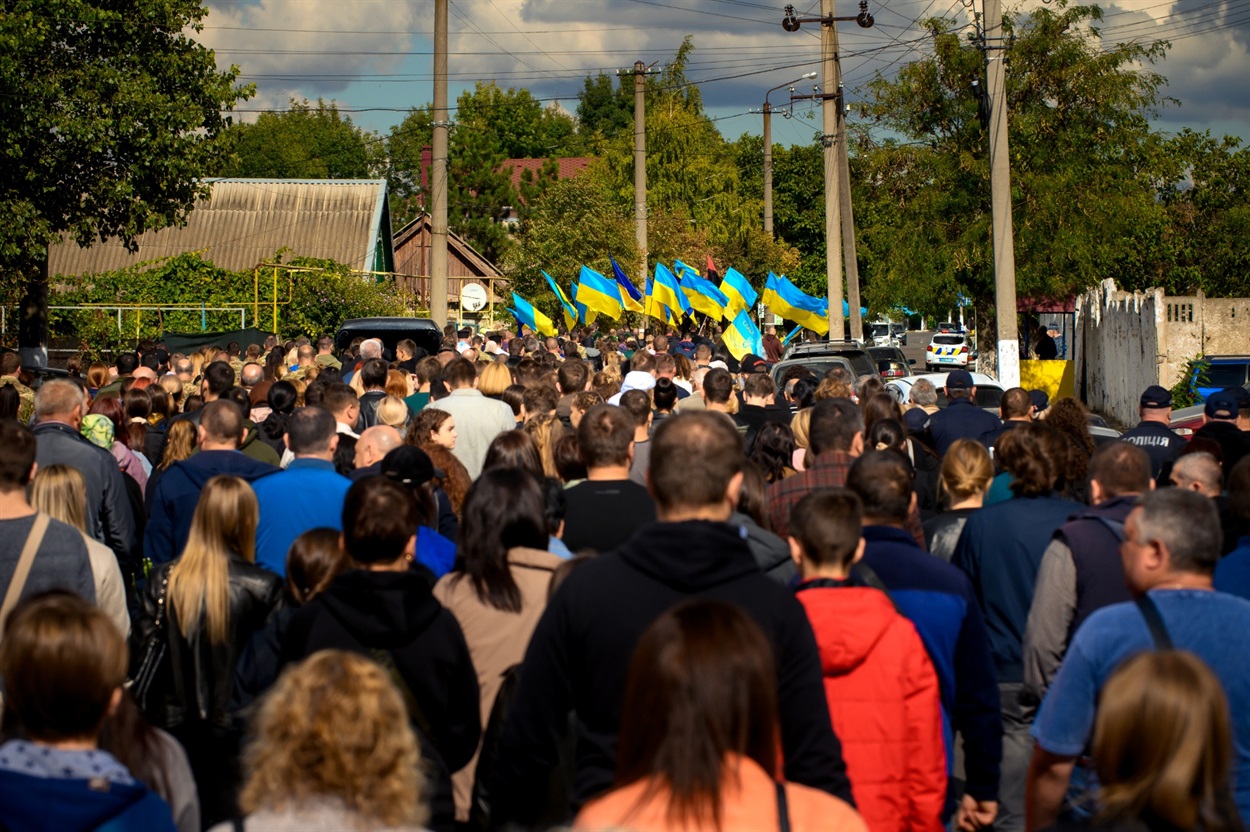 Прощання із загиблим захисником України, Біляївка 2022 р
