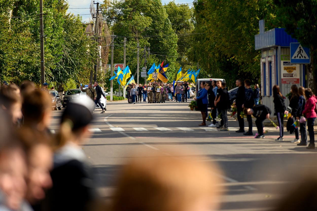 Прощання із загиблим захисником України, Біляївка 2022 р