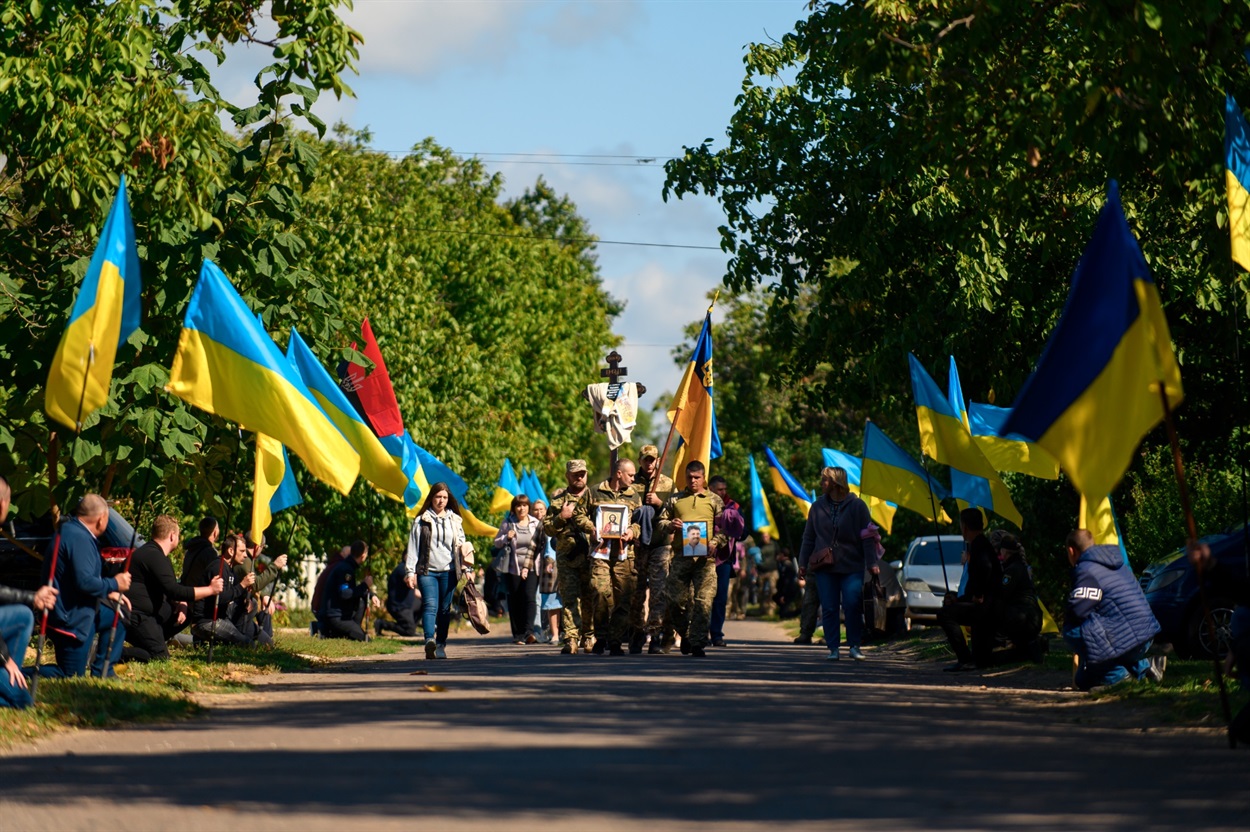 Прощання із загиблим захисником України, Біляївка 2022 р
