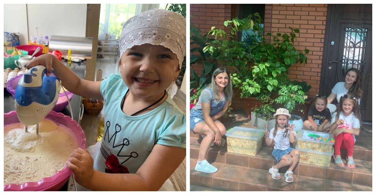 Донька Світлани - Настя, відвідує танці. Разом з іншими вихованцями вони наготували для захисників смаколиків