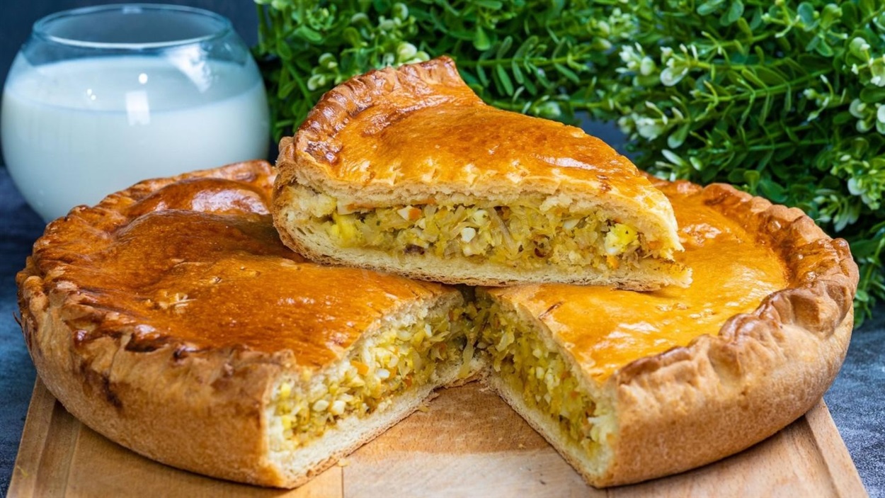 Заливний пиріг из капустою