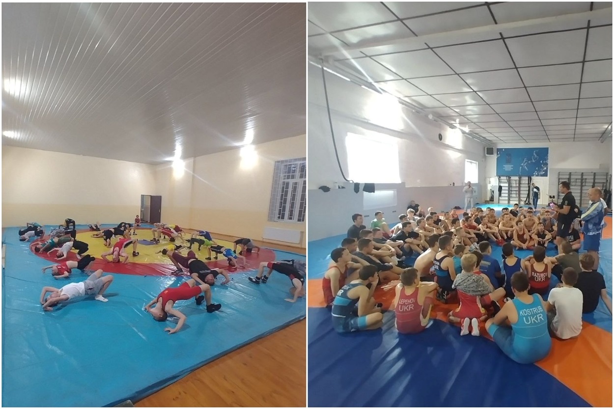 Під час тренувань з греко-римської боротьби