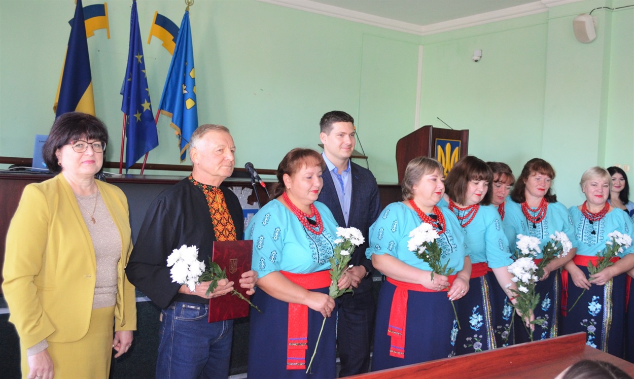 Під час святкового заходу до Дня працівників соціальної сфери та Дня працівників культури, Біляївка 2022 р