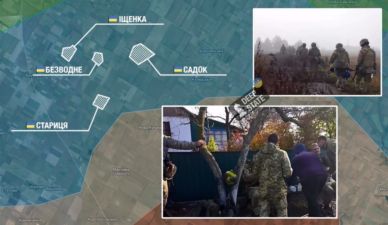 Безводне, Стариця, Садок, Іщенка під українськими прапорами 