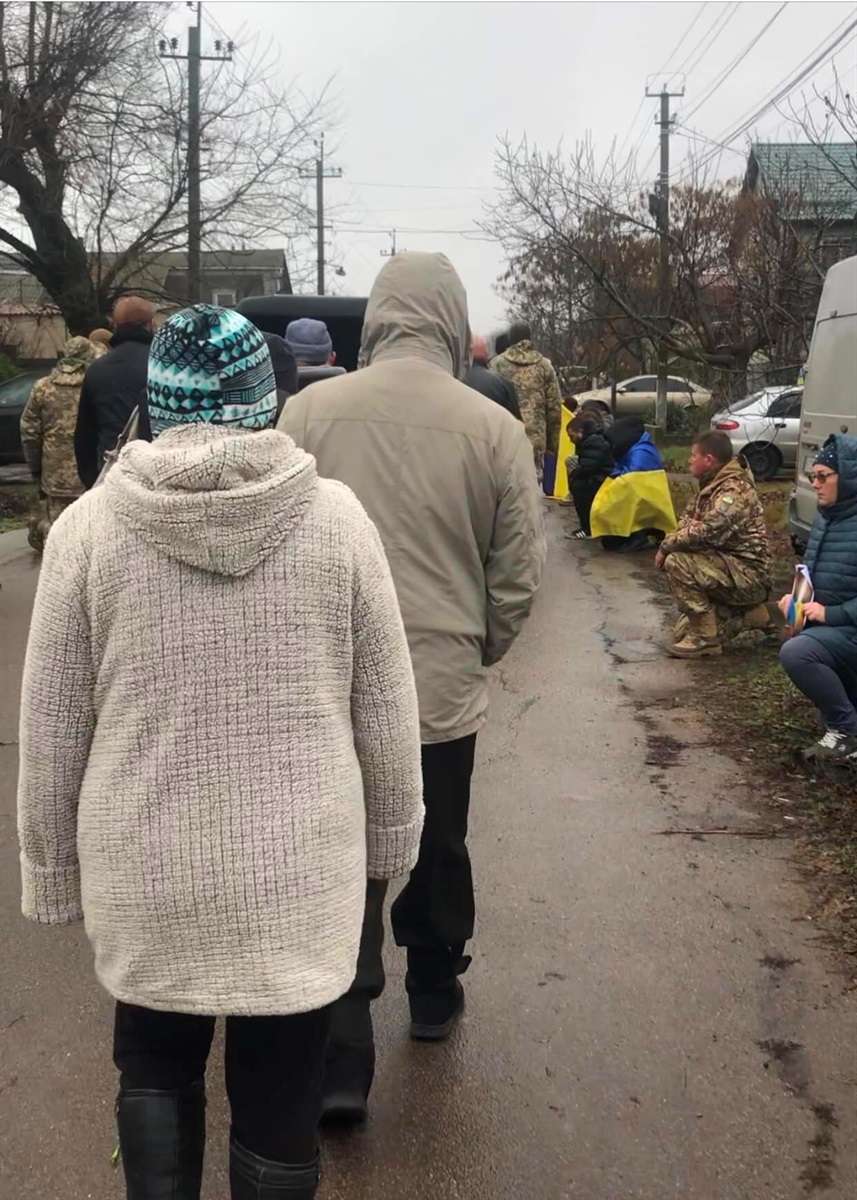На похоронах  Андрія Коломейчука 