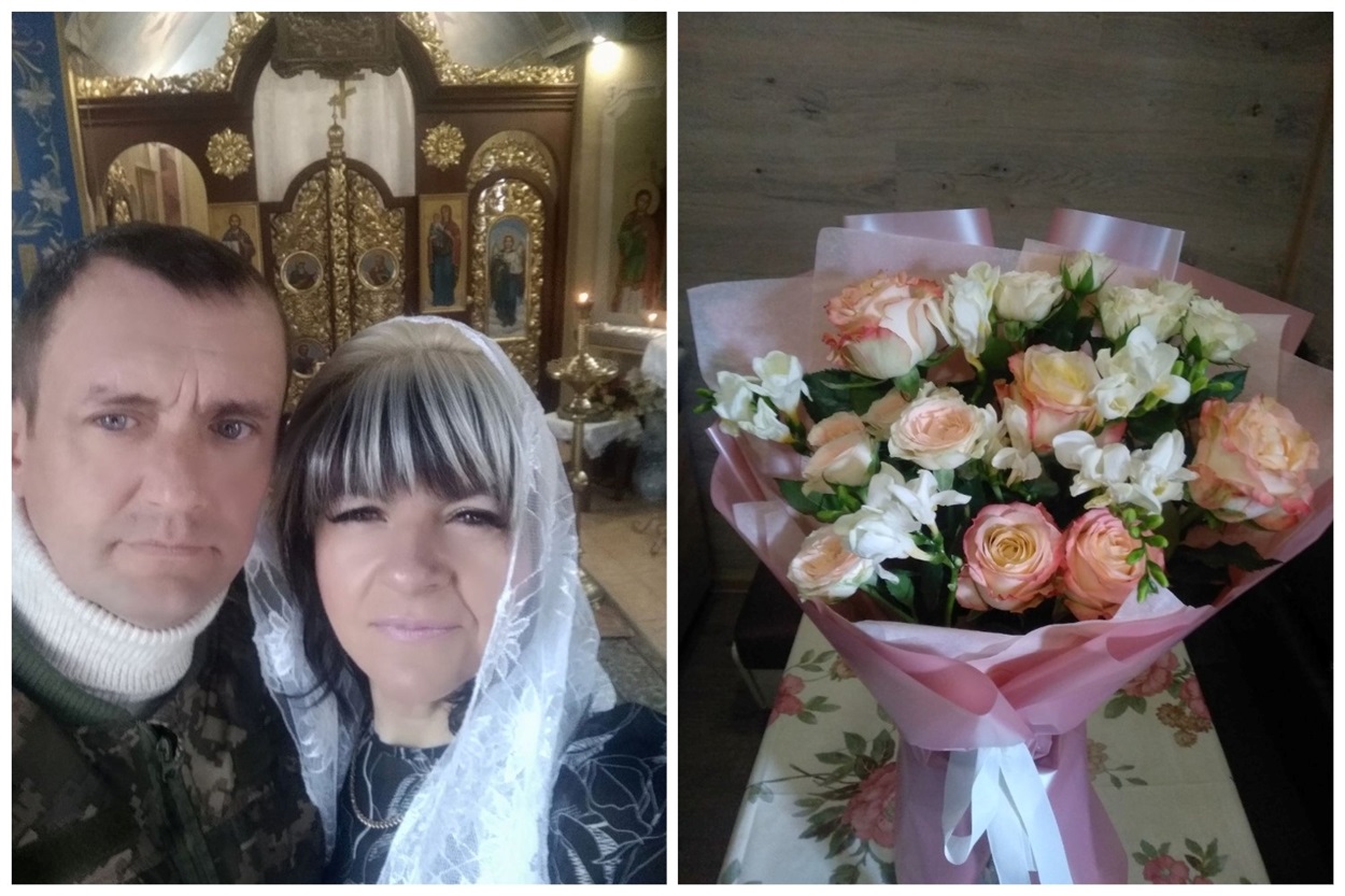 Людмила та Юрій в день вінчання