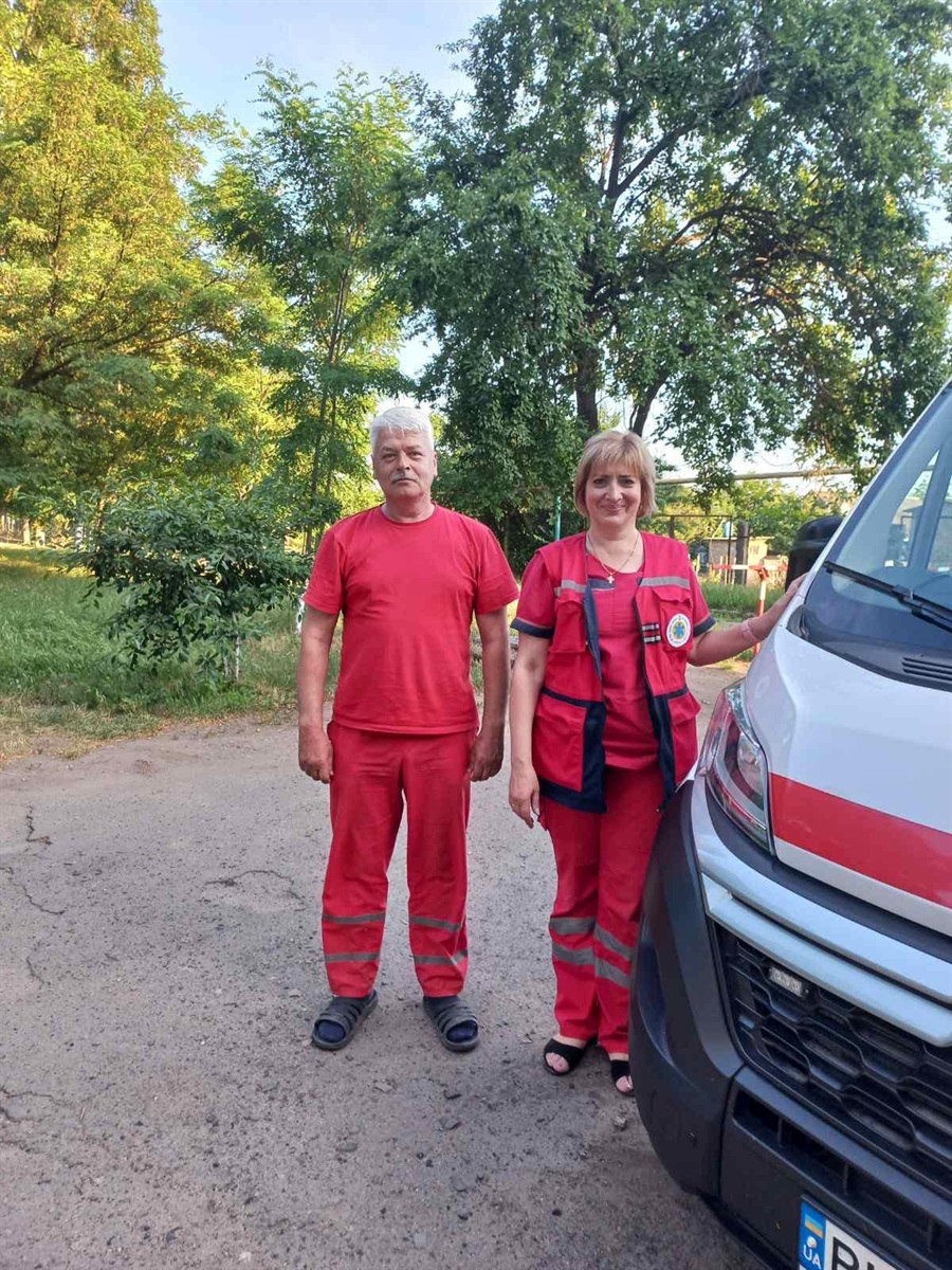 Бригада екстреної медичної допомоги Біляївської лікарні, яка прибула на виклик в село Майори