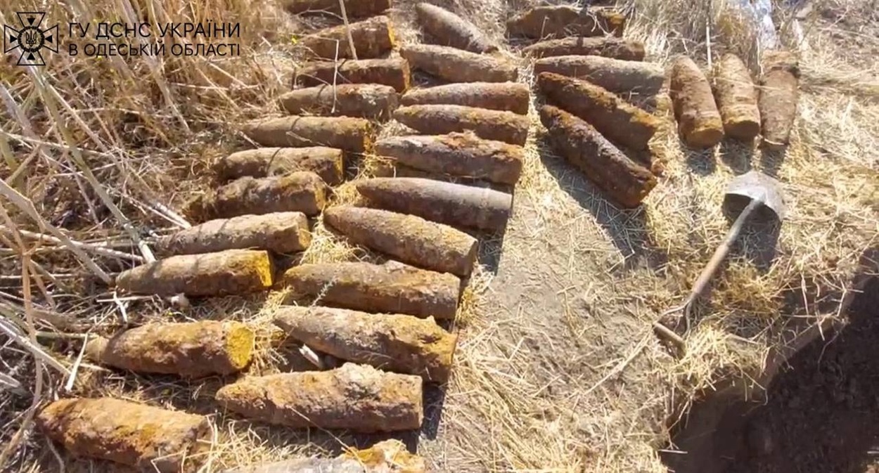 Рятувальники знайшли десятки снарядів Другої світової війни, Одещина