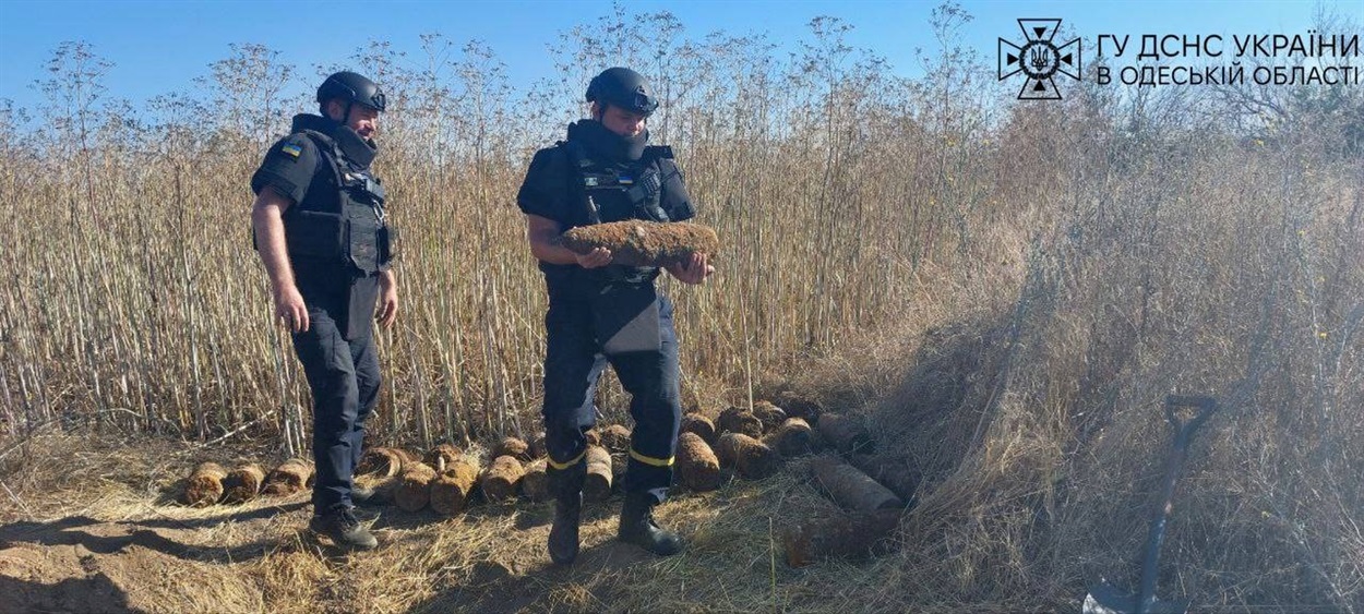 Рятувальники знайшли десятки снарядів Другої світової війни, Одещина