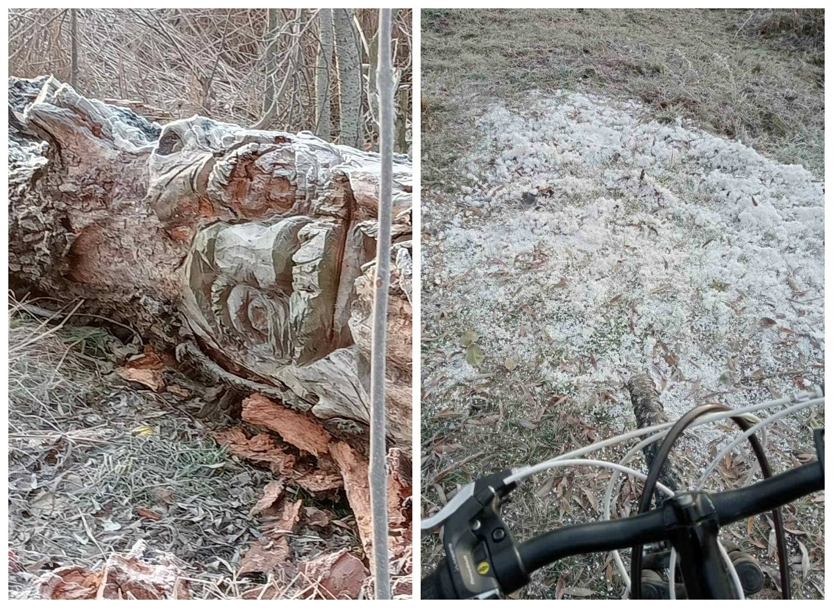 Праворуч на фото - залишки пінопласту 