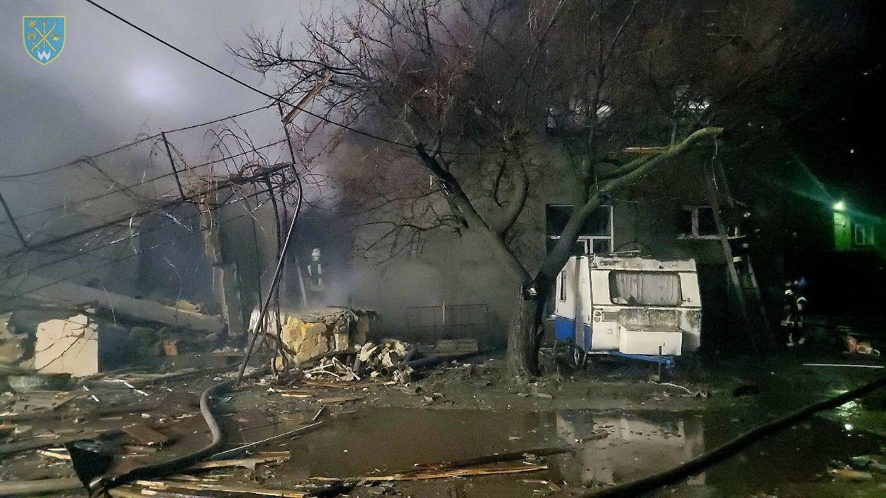 Наслідки ворожої атаки  Одеса 22 лютого 2024