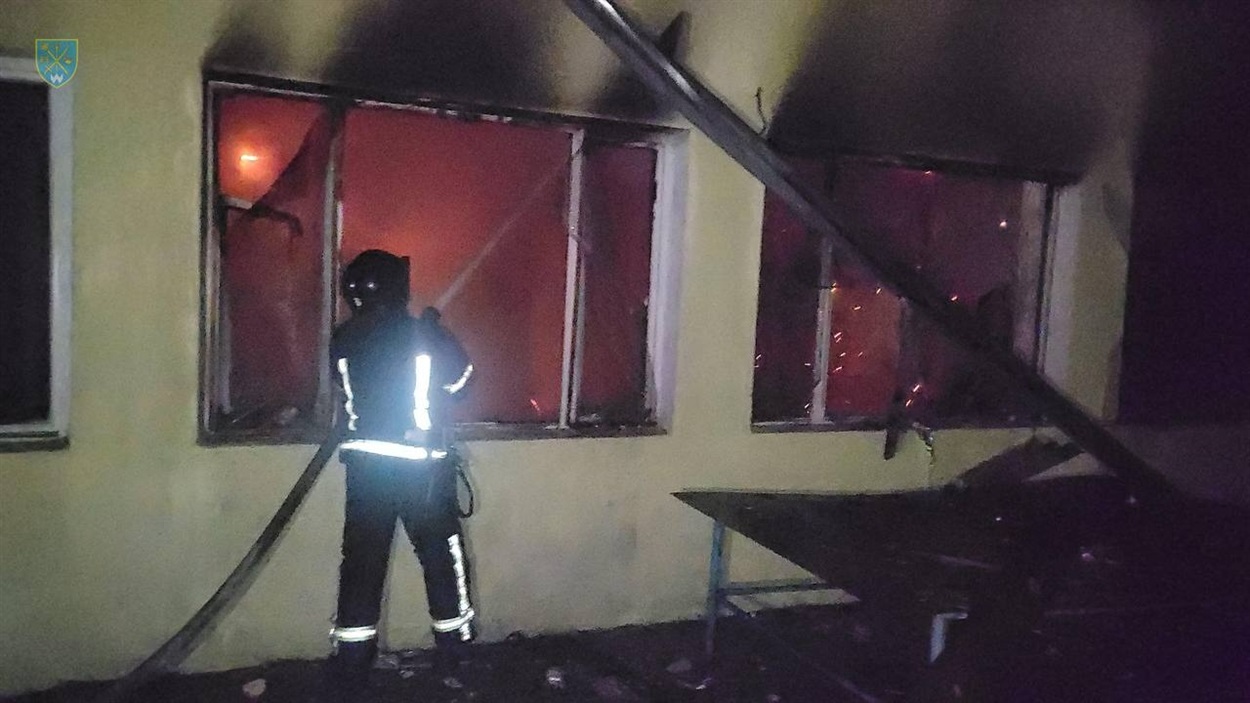 Рятувальники загасили пожежу на місці удару, Одещина 