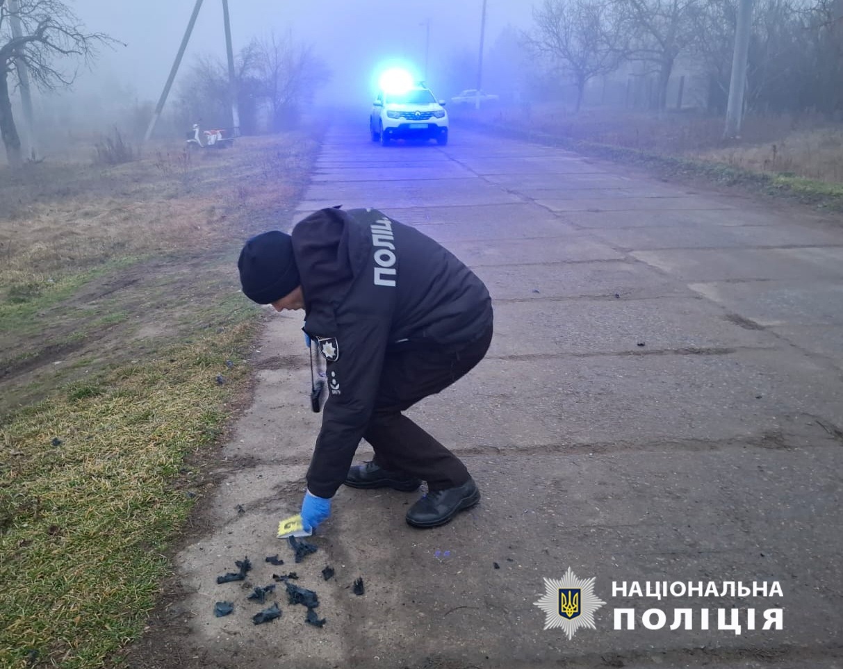 Фото з місця вибуху гранати на Одещині 24 січня 2025 року 