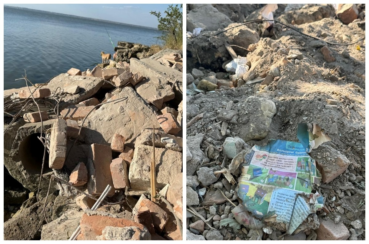Відходи після атаки по школі вивезли на територію біля Аккерманської фортеці 