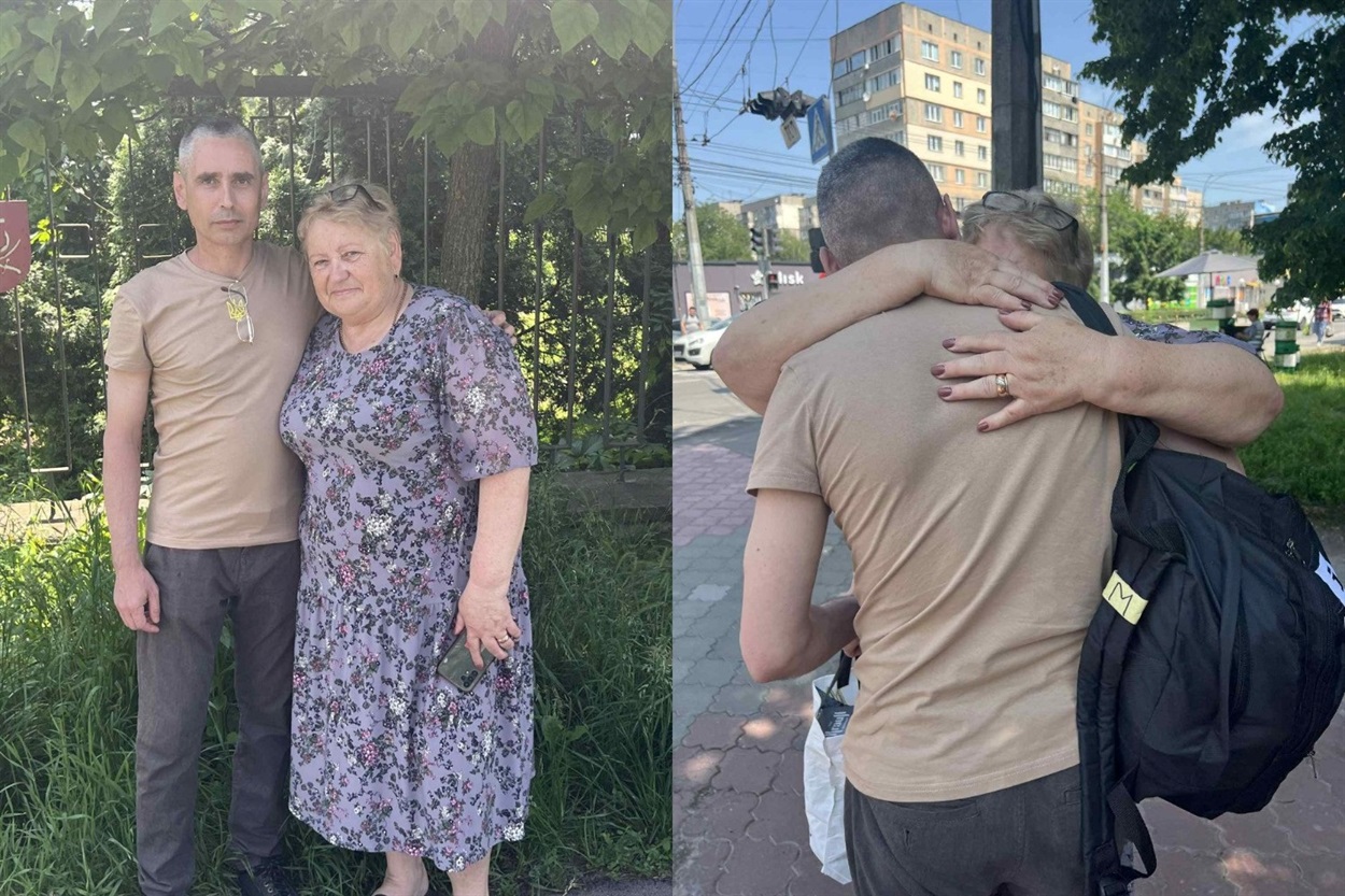Зустріч з мамою після звільнення з полону