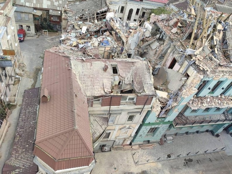 Історичний центр Одеси після обстрілів 