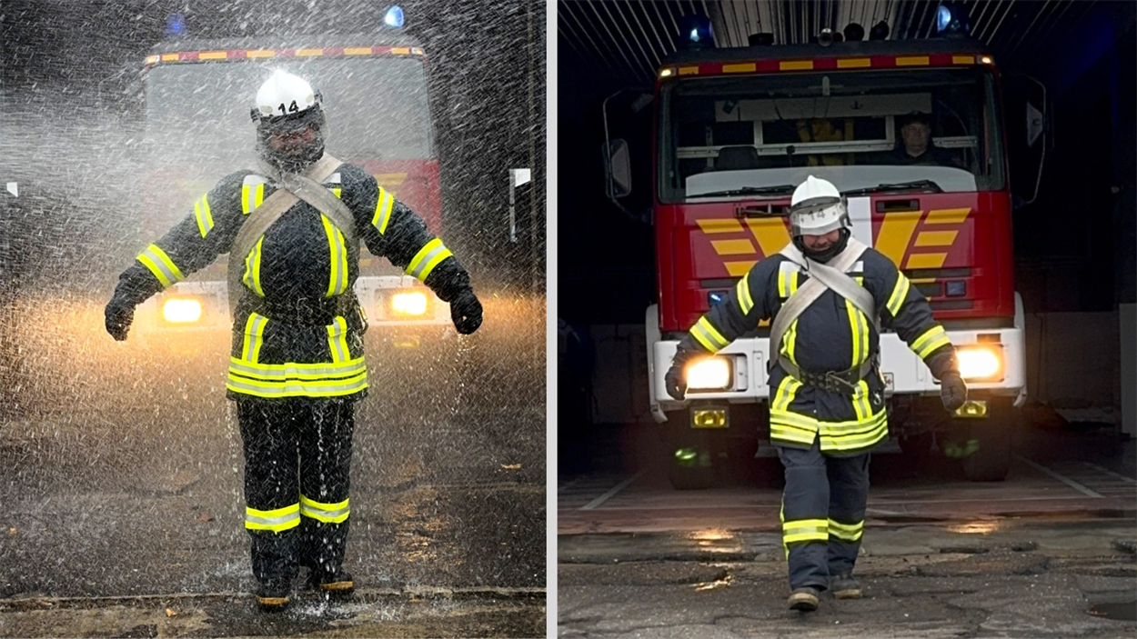 Рятувальники водою і сиренами провели на пенсію колегу з міста Теплодар
