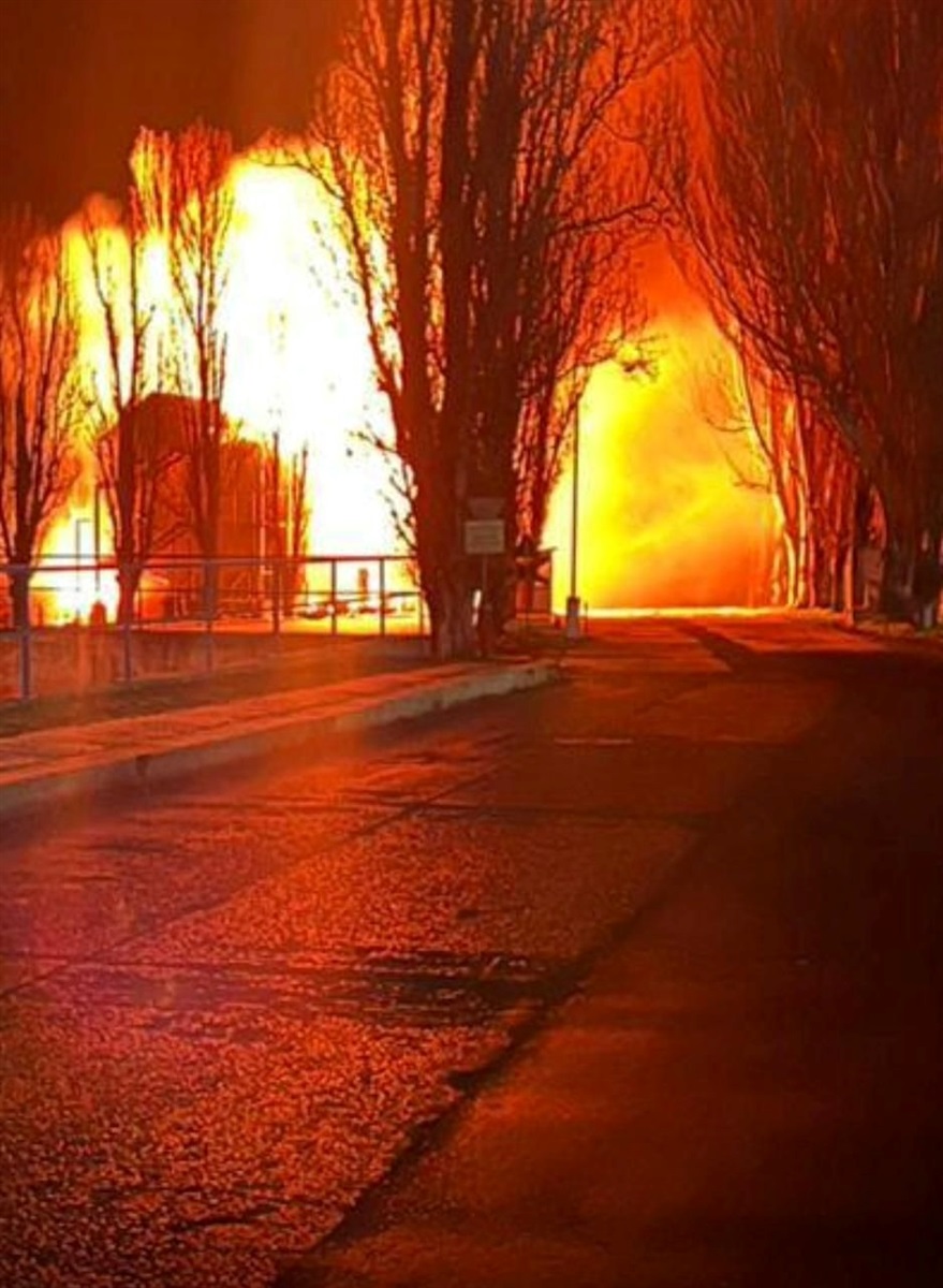 Пожежа на місці влучань