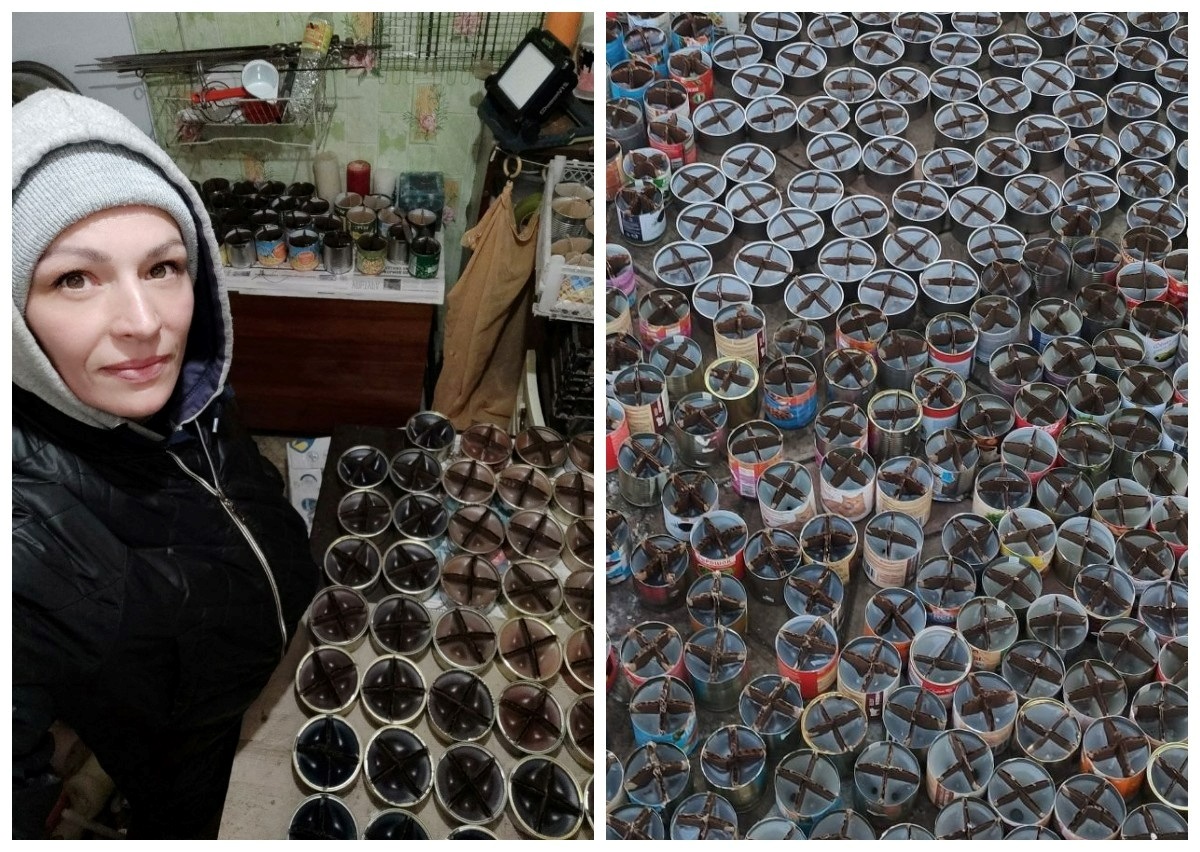 Біляївчанка виготовила та передала на фронт велику партію окопних свічок: хто їй у цьому допоміг