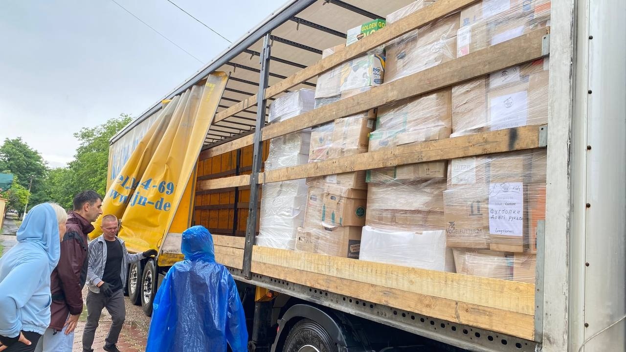 Із Німеччини до Біляївської громади передали гуманітарну допомогу для родин, переселенців і шпиталів